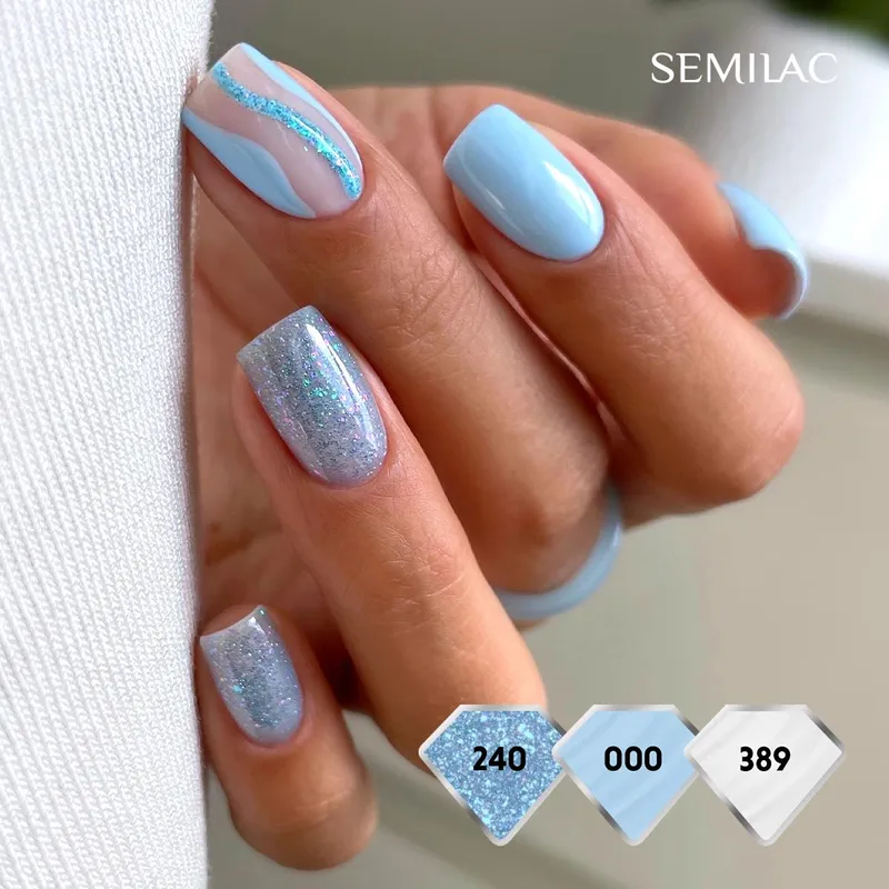 SEMILAC UV/LED Gél Lakk 7ml - 240 - Icy Waterfall