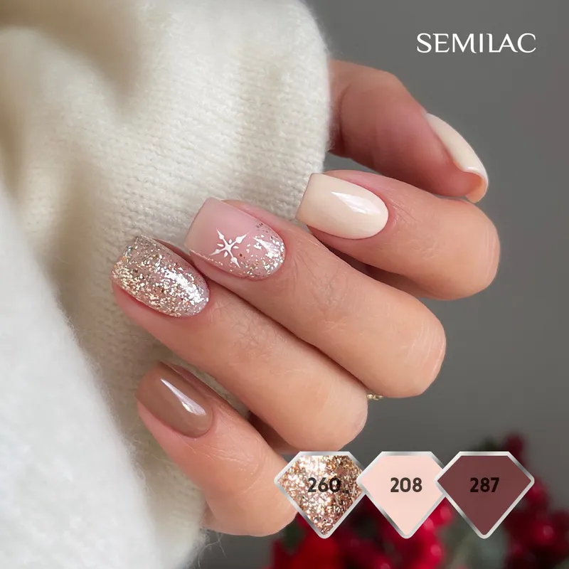 SEMILAC UV/LED Gél Lakk 7ml - 260 - Platinum Light Gold