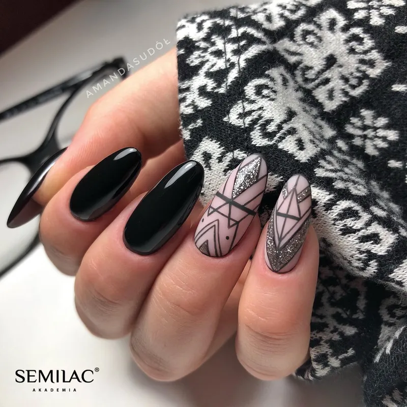 SEMILAC UV/LED Gél Lakk 7ml - 300 - Perfect Black