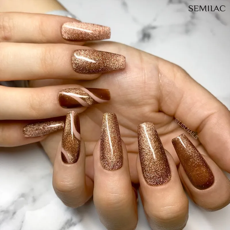 SEMILAC UV/LED Gél Lakk 7ml - 333 - Shine Brown