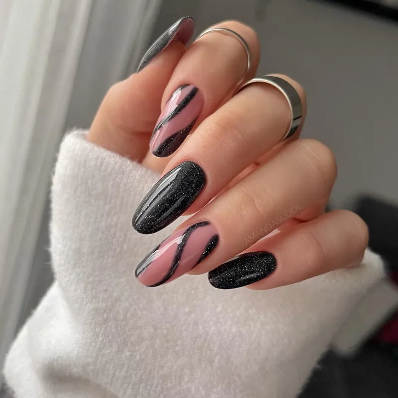 SEMILAC UV/LED Gél Lakk 7ml - 394 - HEMA FREE - Sparkling Midnight Date