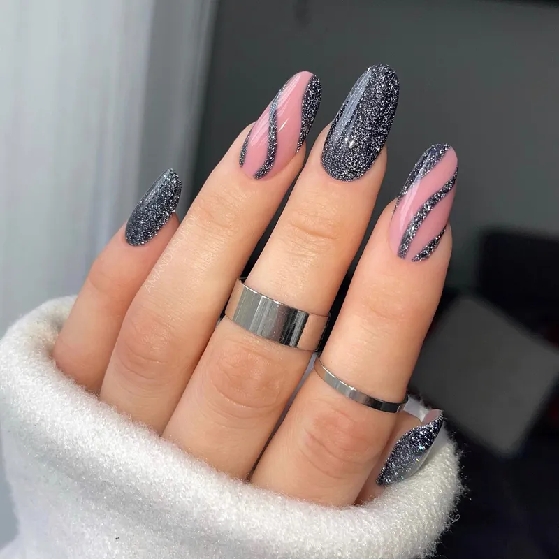 SEMILAC UV/LED Gél Lakk 7ml - 394 - HEMA FREE - Sparkling Midnight Date