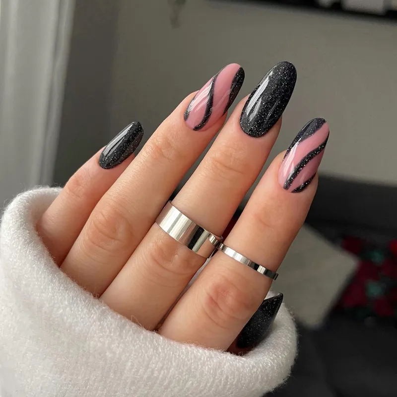 SEMILAC UV/LED Gél Lakk 7ml - 394 - HEMA FREE - Sparkling Midnight Date