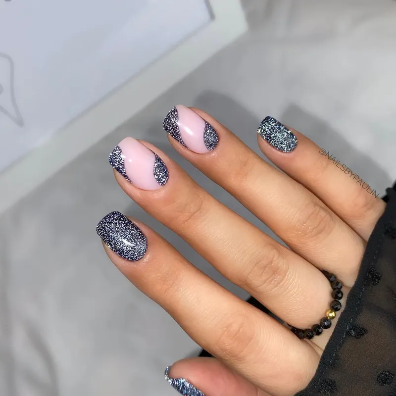 SEMILAC UV/LED Gél Lakk 7ml - 394 - HEMA FREE - Sparkling Midnight Date