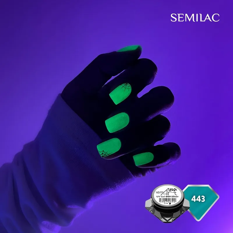 SEMILAC UV/LED Gél Lakk 7ml - 443 - HEMA FREE - Spooky Blue