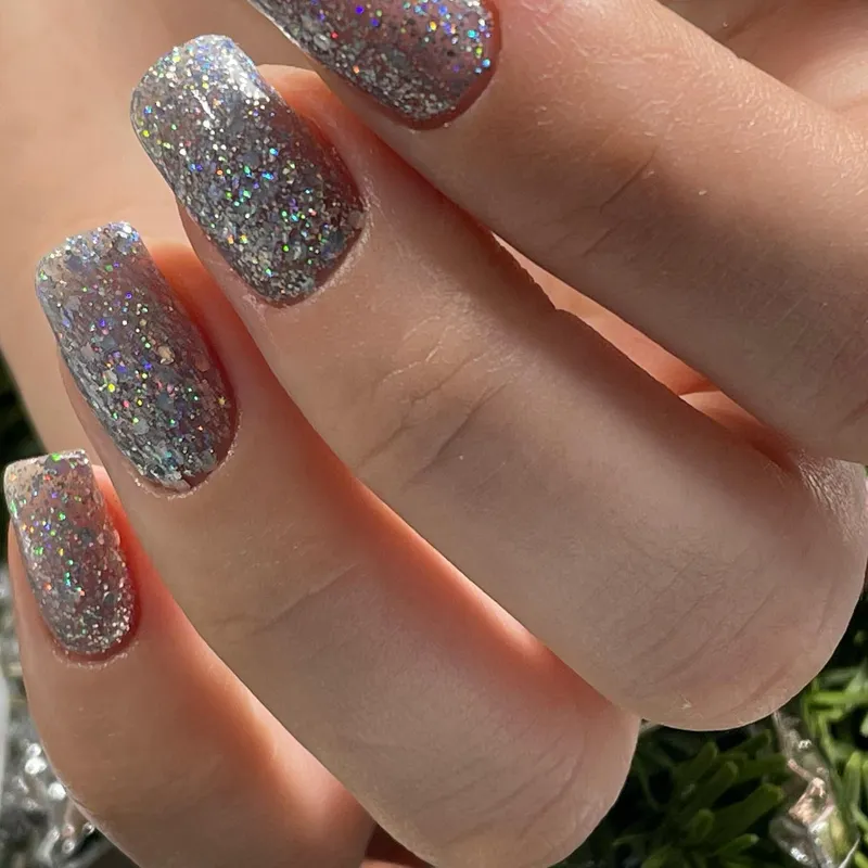 SEMILAC UV/LED Gél Lakk 7ml - 460 - HEMA FREE - Silver Fireworks