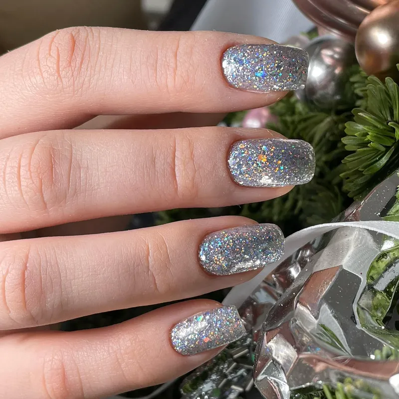 SEMILAC UV/LED Gél Lakk 7ml - 460 - HEMA FREE - Silver Fireworks