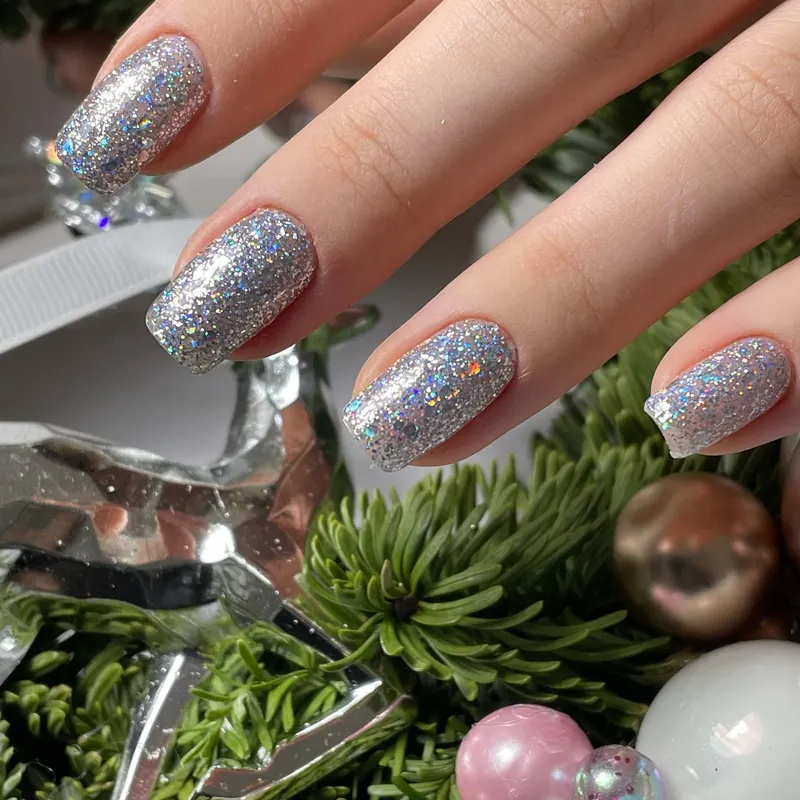 SEMILAC UV/LED Gél Lakk 7ml - 460 - HEMA FREE - Silver Fireworks