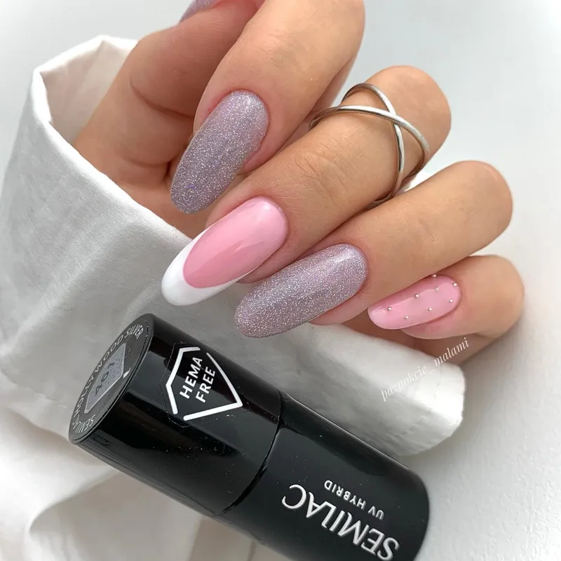 SEMILAC UV/LED Gél Lakk 7ml - 461 - HEMA FREE - Hollywood Silver