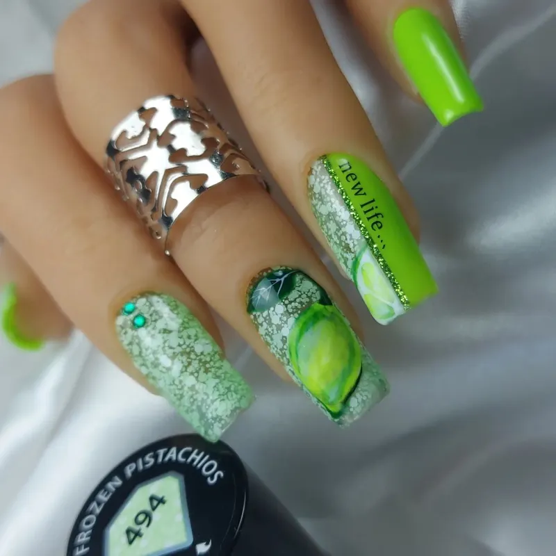 SEMILAC UV/LED Gél Lakk 7ml - 494 - HEMA FREE - Frozen Pistachios