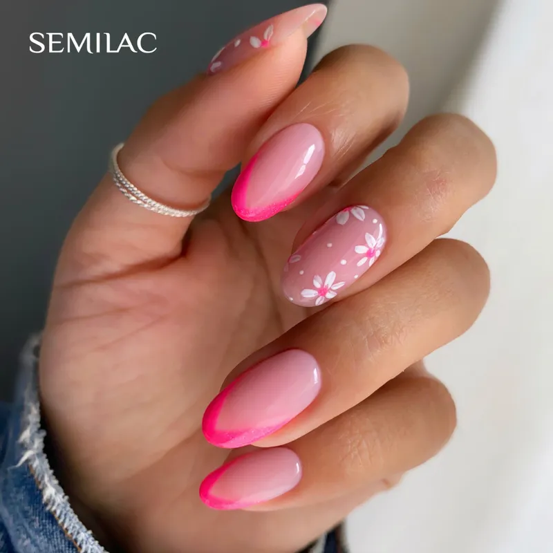 SEMILAC UV/LED Gél Lakk 7ml - 581 - HEMA FREE - Delicate Coral