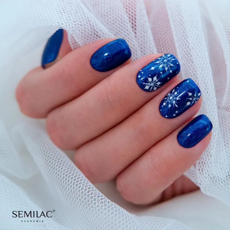 SEMILAC UV/LED Gél Lakk 7ml - 087 - Glitter Indigo