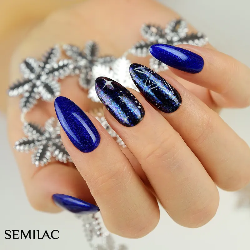 SEMILAC UV/LED Gél Lakk 7ml - 087 - Glitter Indigo