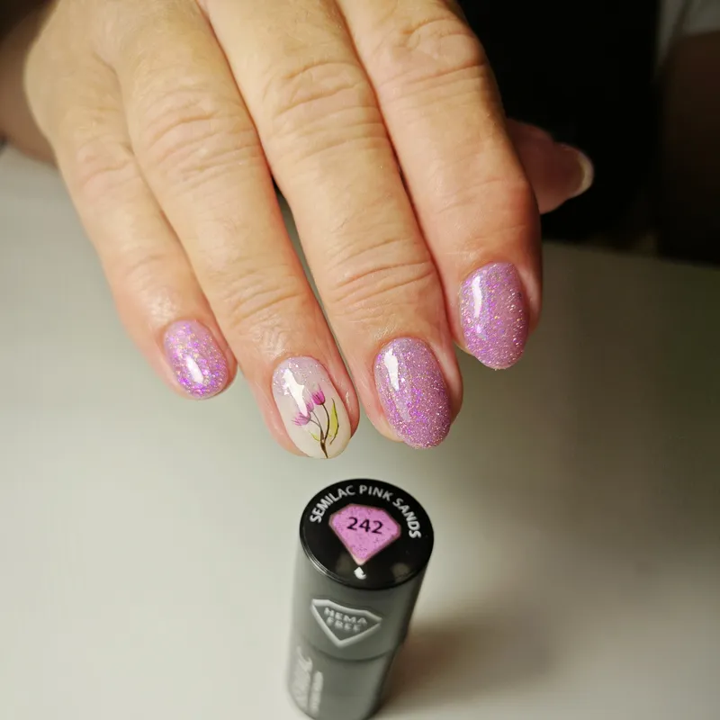 SEMILAC UV/LED Gél Lakk 7ml - 242 - Pink Sands