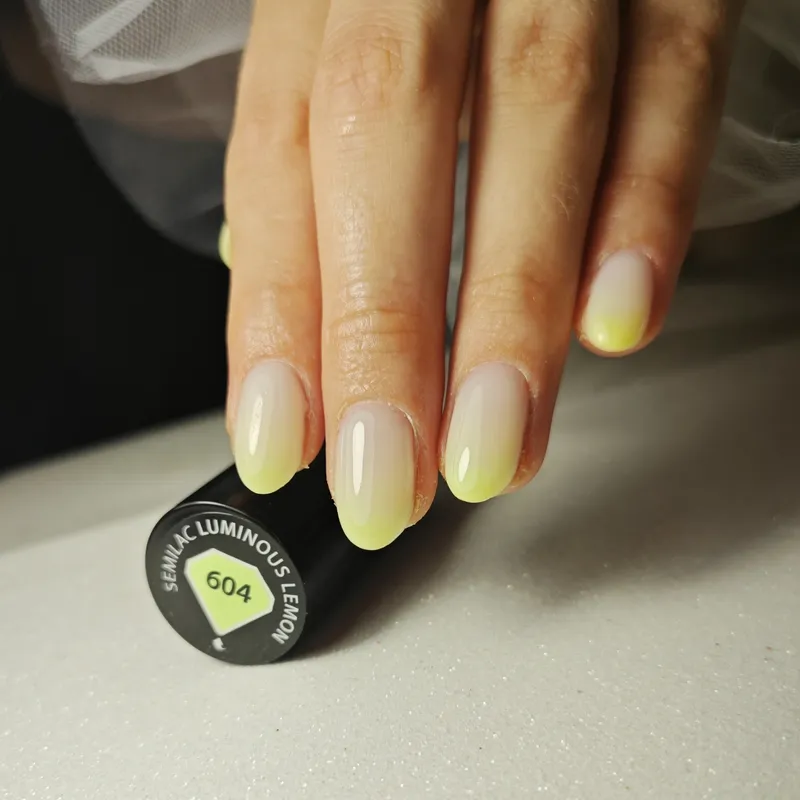 SEMILAC UV/LED Gél Lakk 7ml - 604 - HEMA FREE - Luminous Lemon