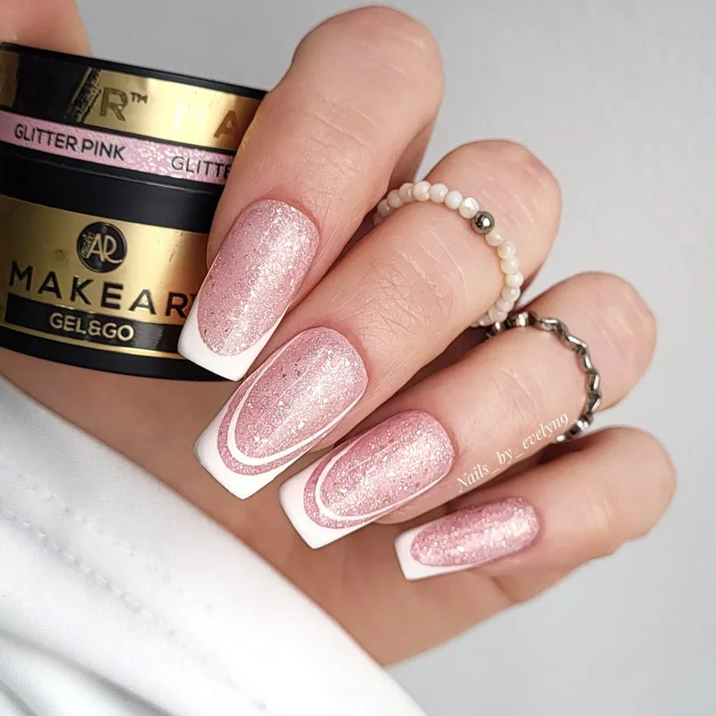 MAKEAR Gel&Go Builder Gél No.GG22 Pink Glitter 15ml