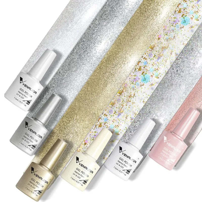 Venalisa 6 db-os UV/LED Gél lakk szett - 2219 - Glitter - Hema Free
