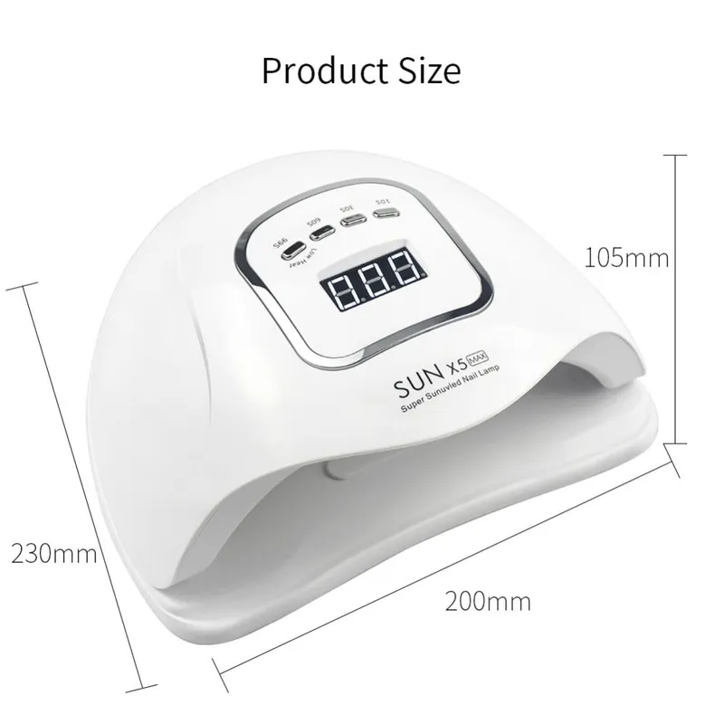 SUN X5 Max UV/LED Műkörmös Lámpa - 80W - White - 45 LED