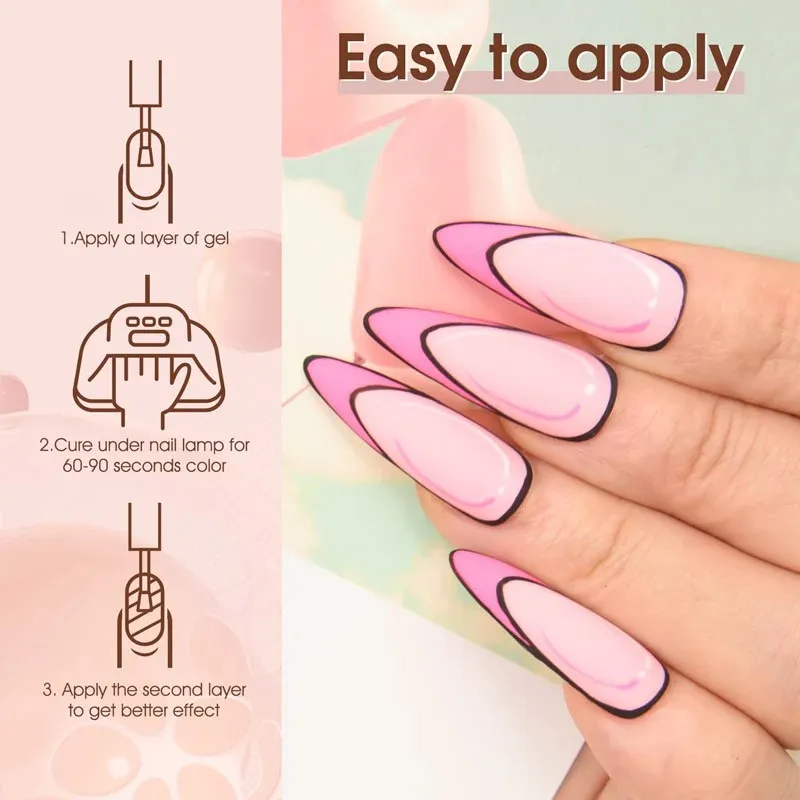 Venalisa 6 db-os UV/LED Gél lakk szett - 2207 - Pink Hema Free