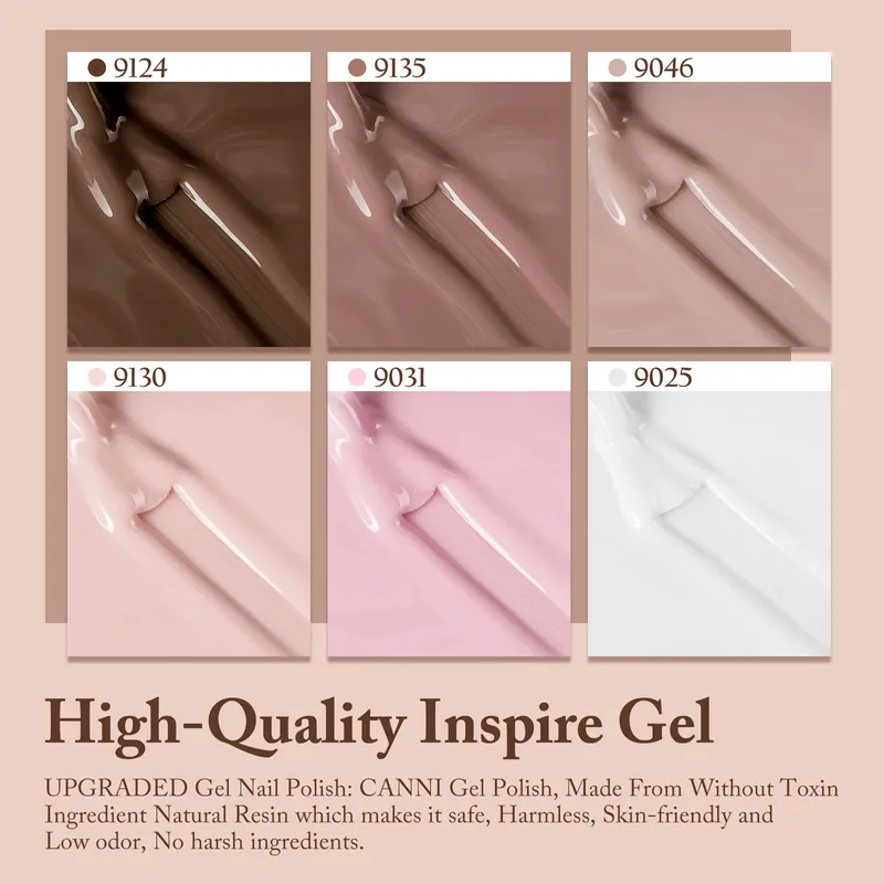 CANNI HEMA FREE UV/LED gél lakk szett 6x9ml - 2321