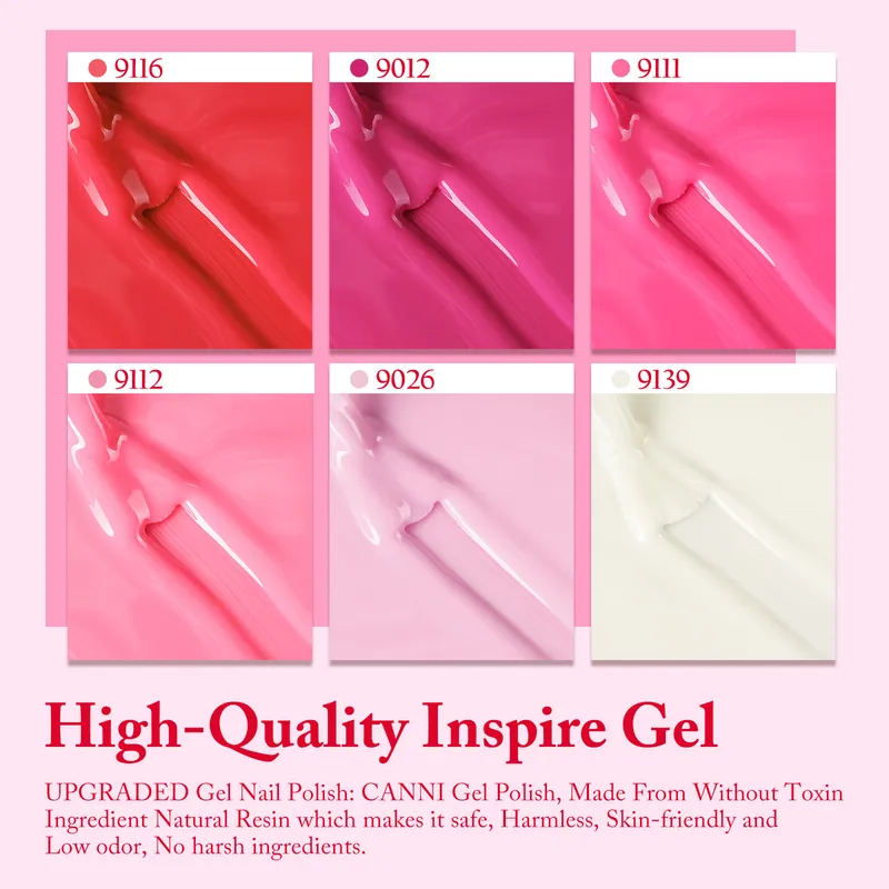 CANNI HEMA FREE UV/LED gél lakk szett 6x9ml - 2325