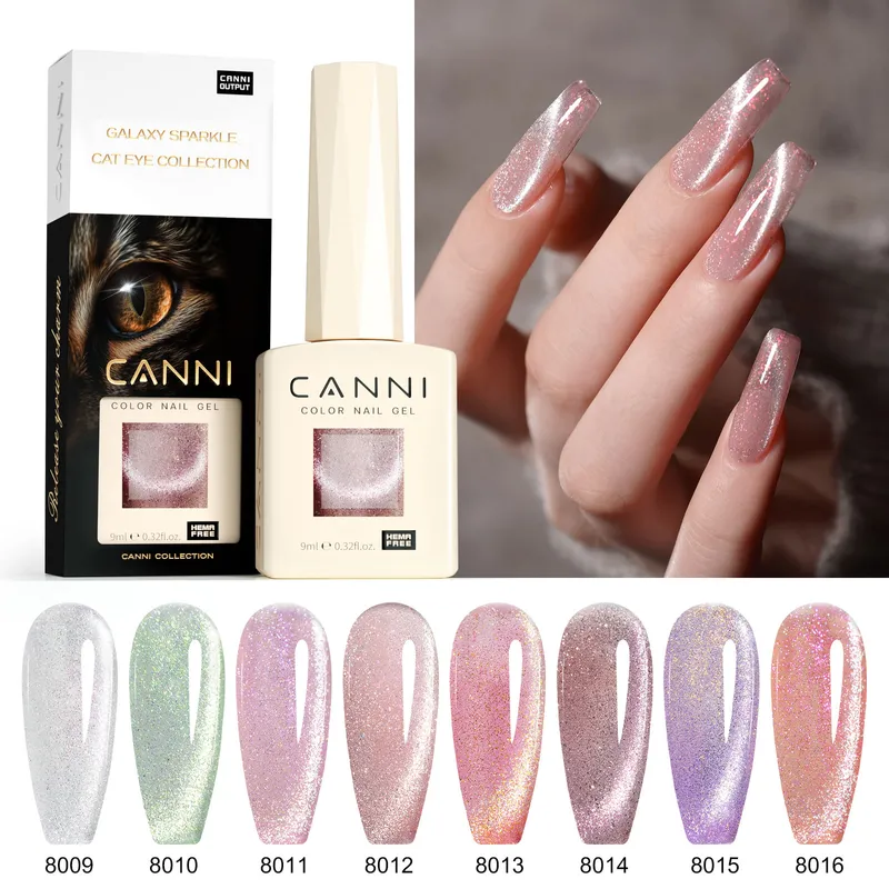 CANNI HEMA FREE  szett 8x9ml - No.02 - Pink Planet Cat Eye Collection
