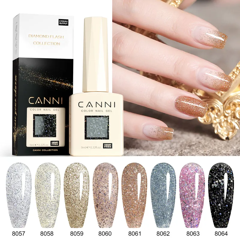 CANNI HEMA FREE  szett 8x9ml - No.08 - Diamond Glitter Collection