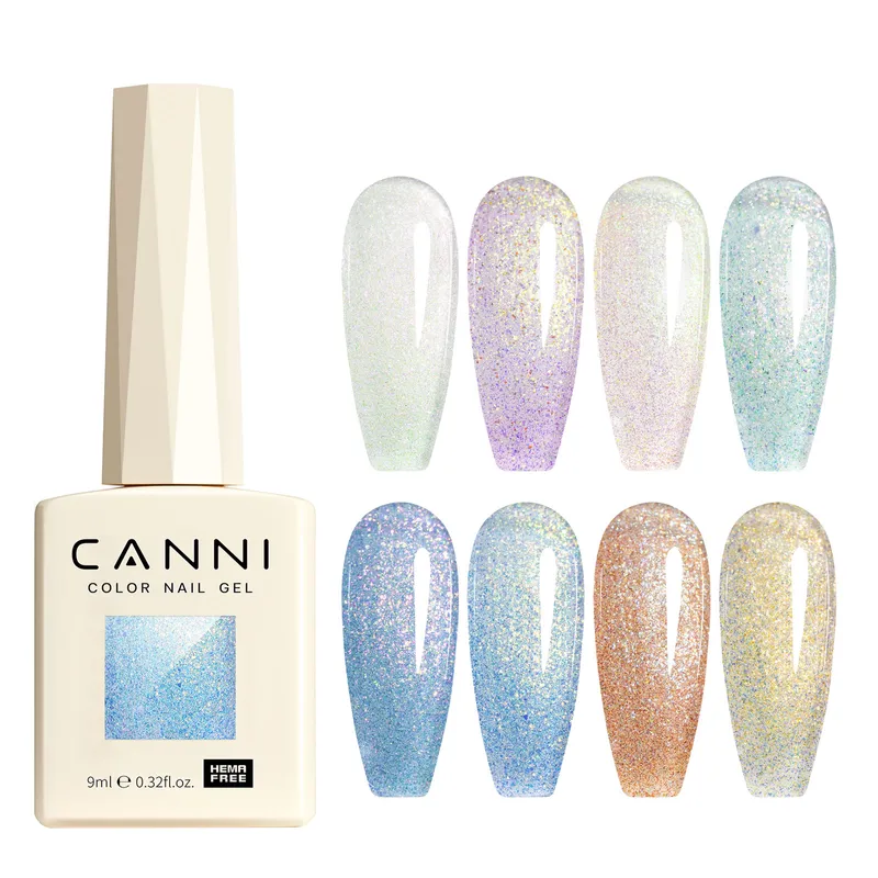 CANNI HEMA FREE  szett 8x9ml - No.09 - Aurora Glitter Collection