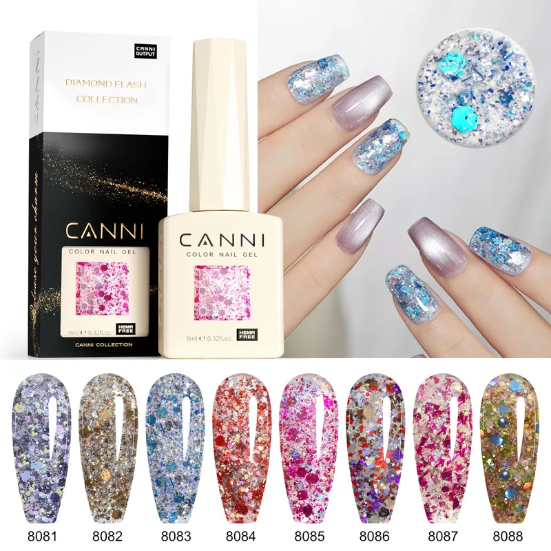 CANNI HEMA FREE  szett 8x9ml - No.11 - Glitz Flash Collection