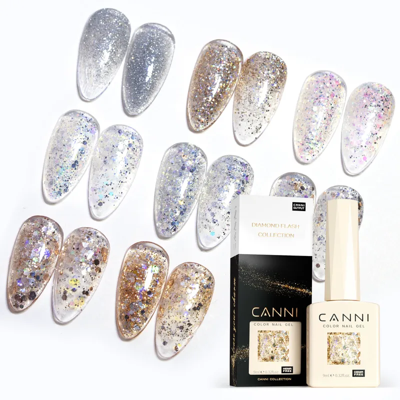 CANNI HEMA FREE  szett 8x9ml - No.12 - Dawn Crystal Flash Collection