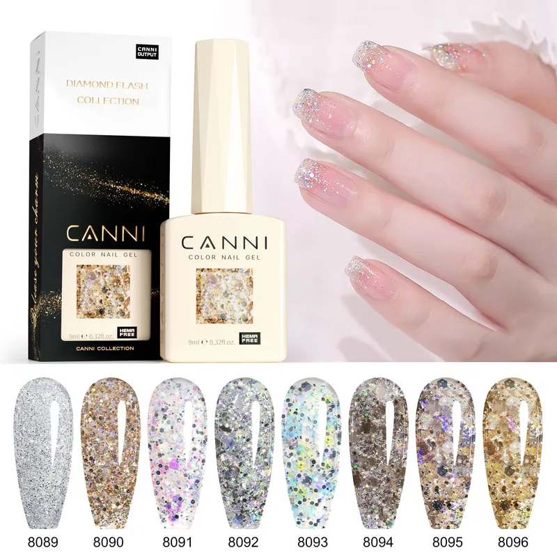 CANNI HEMA FREE  szett 8x9ml - No.12 - Dawn Crystal Flash Collection