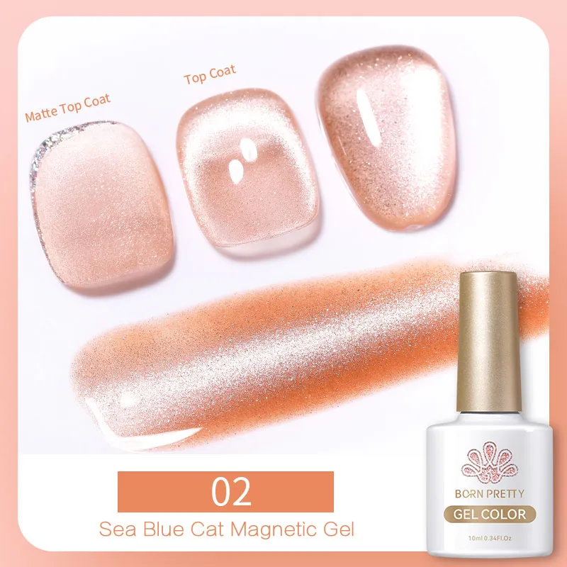 Born Pretty Sea Blue Cat Magnetic UV/LED gél lakk 10 ml - SB02