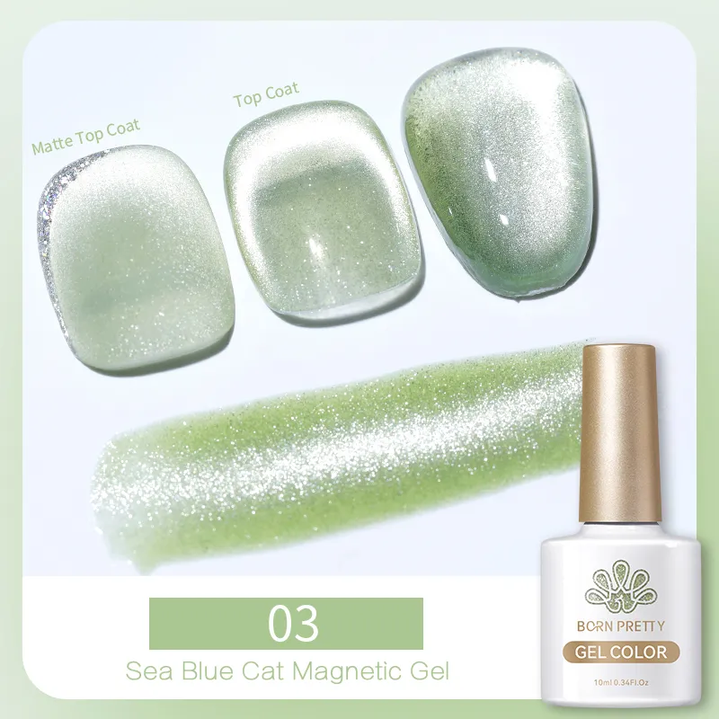 Born Pretty Sea Blue Cat Magnetic UV/LED gél lakk 10 ml - SB03