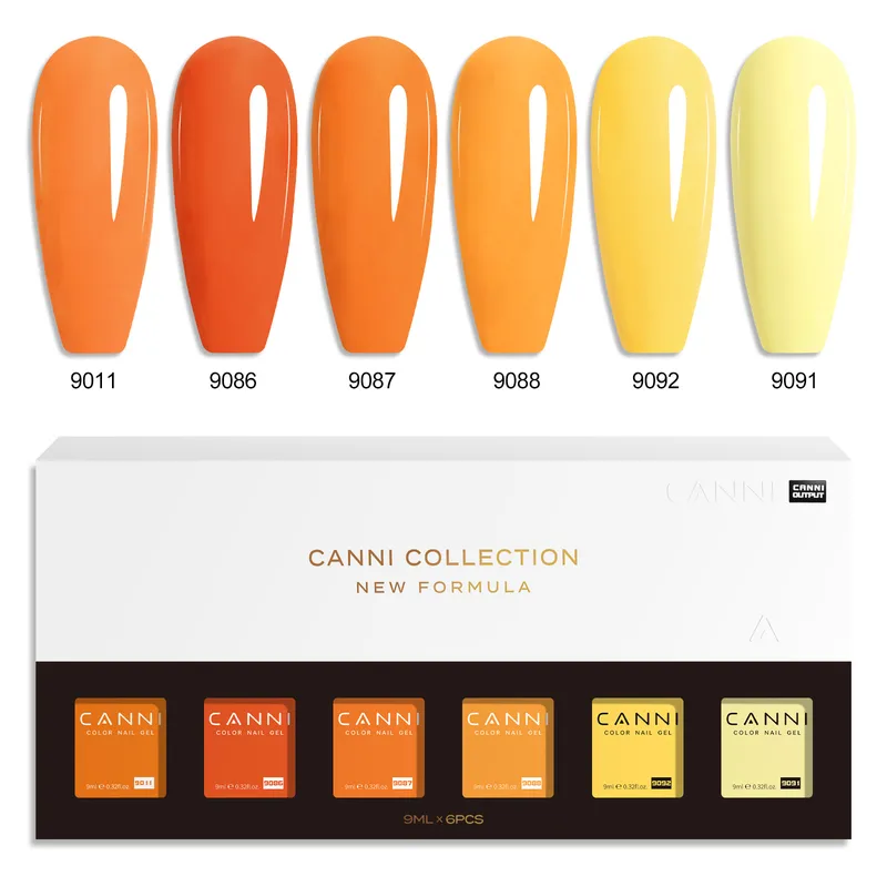 CANNI HEMA FREE UV/LED gél lakk szett 6x9ml - 2338