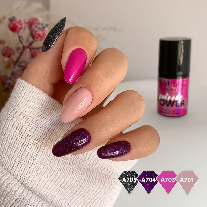 SEMILAC UV/LED Gél Lakk 7ml - A703 - Pink Power