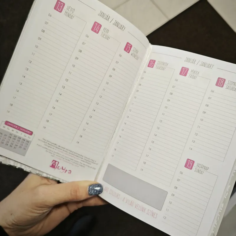 Moyra - Határidőnapló - 2026 - 13x18cm