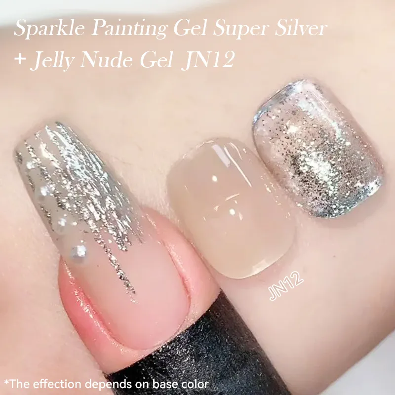 Born Pretty Sparkle Painting Gel 5ml - No.01 Super Silver