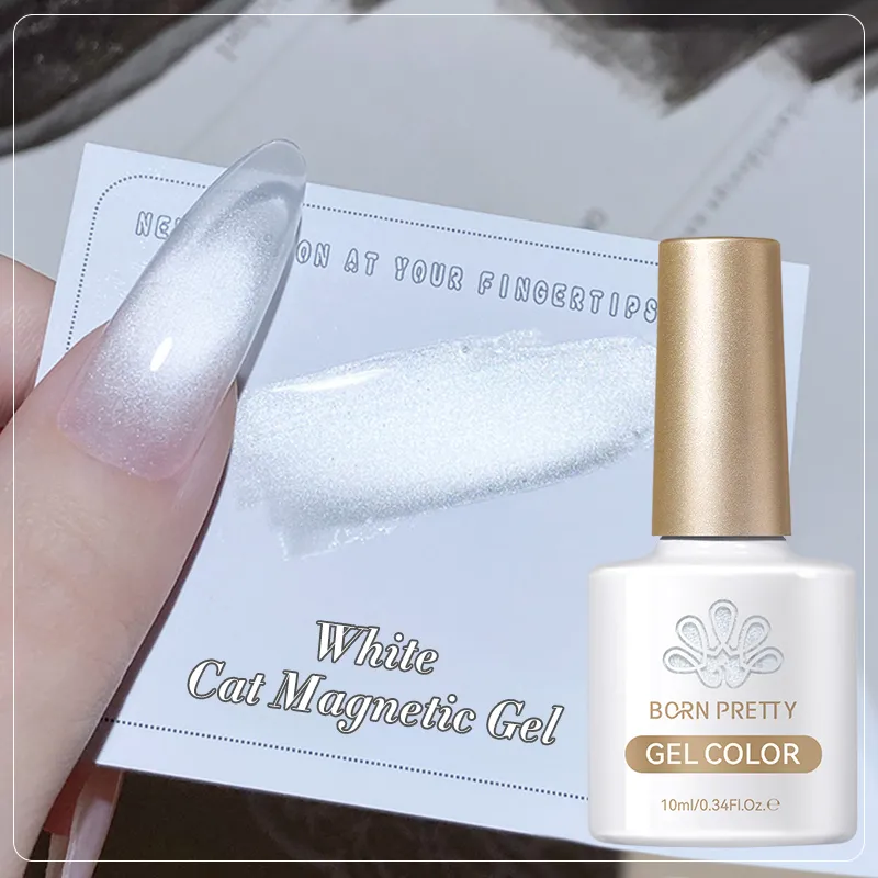 Born Pretty White Cat Magnetic UV/LED gél lakk 10 ml (MY77)
