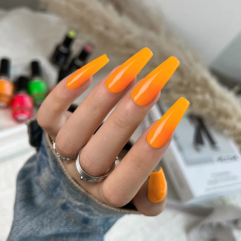 Born Pretty Pro UV/LED HEMA FREE gél lakk 15 ml - C051 - Neon Yellow Orange