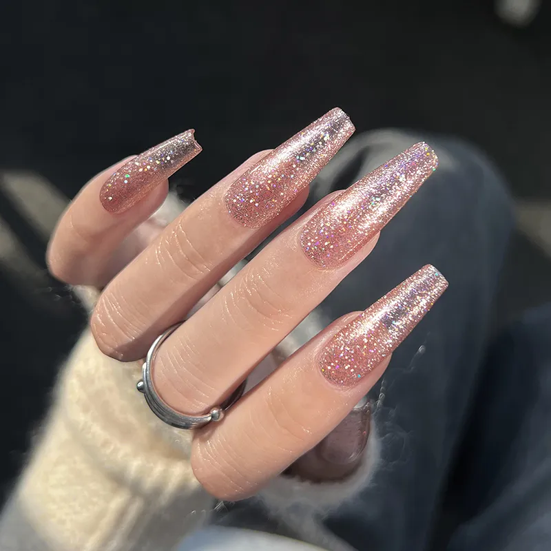 Born Pretty Pro UV/LED HEMA FREE gél lakk 15 ml - C057 - Light Gold Holo Glitter