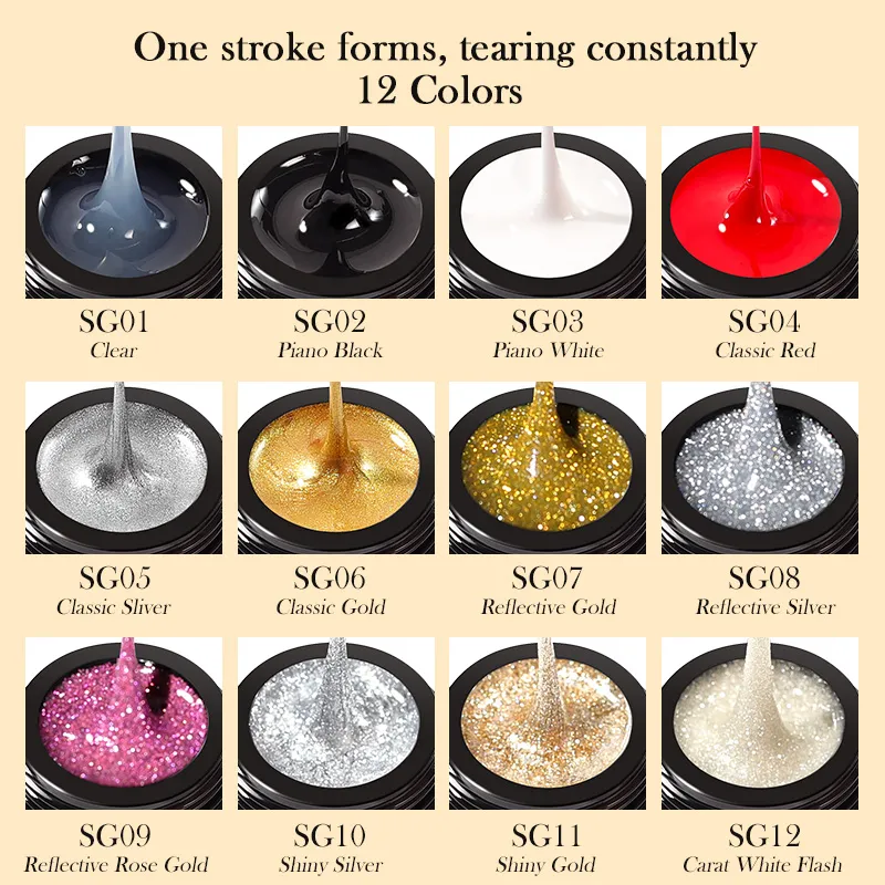 BORN PRETTY PRO Spider Gel 5 ml - SG05 - Classic Silver