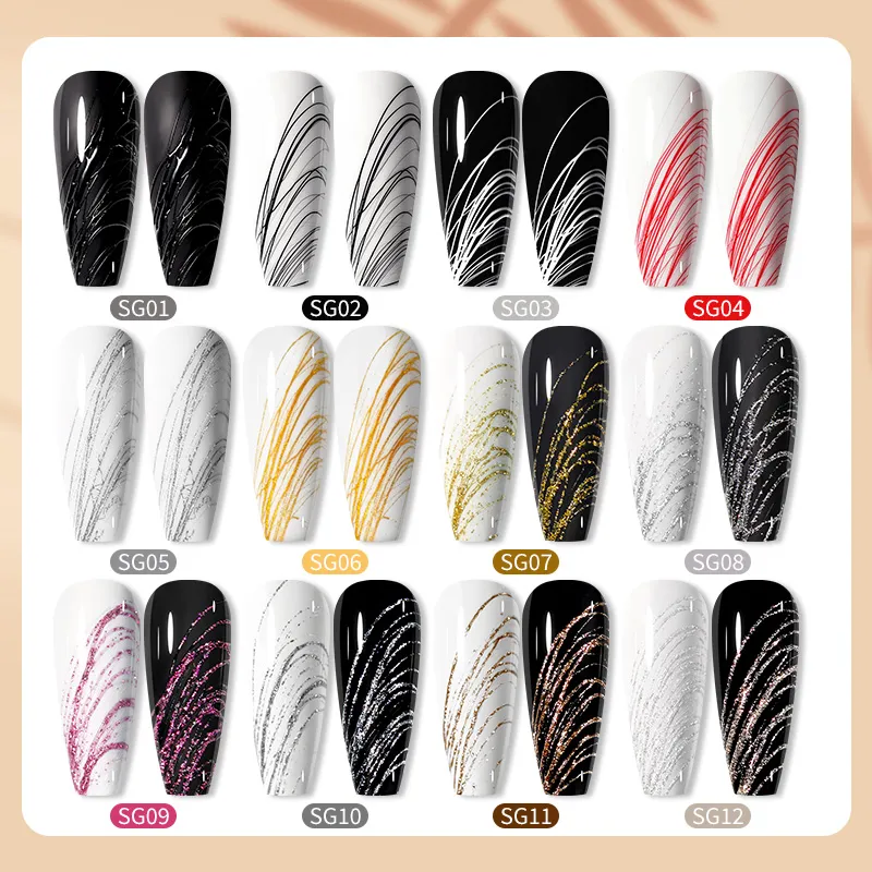 BORN PRETTY PRO Spider Gel 5 ml - SG10 - Shiny Silver