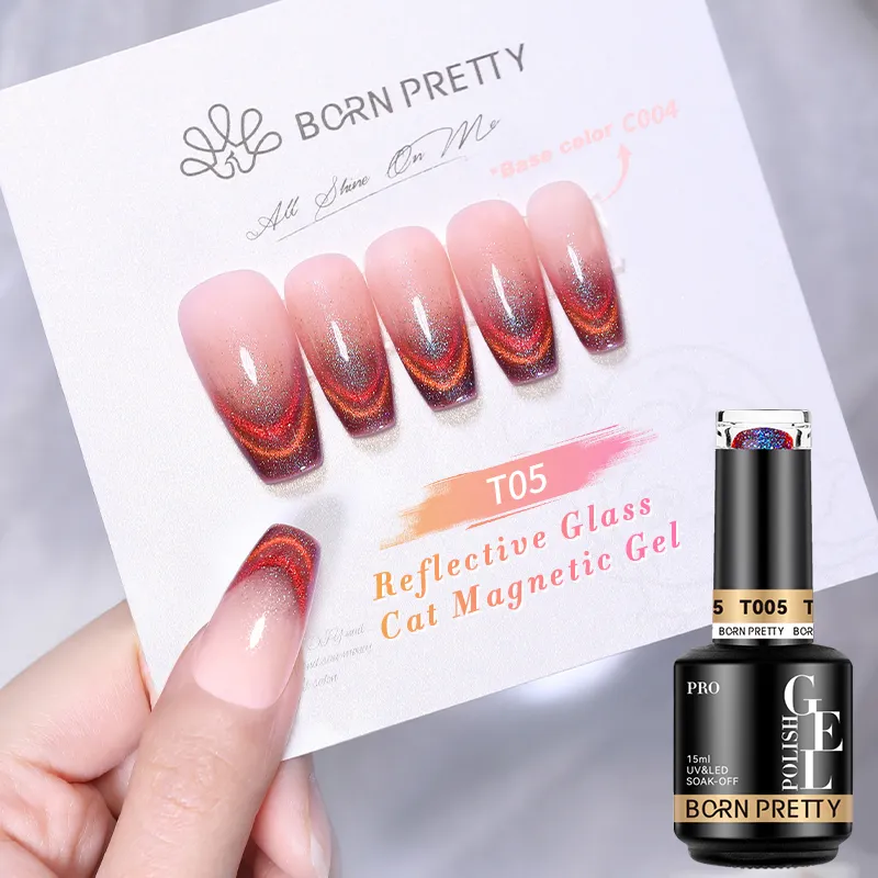BORN PRETTY PRO UV/LED gél lakk 15 ml - T005 - Rainbow Reflective