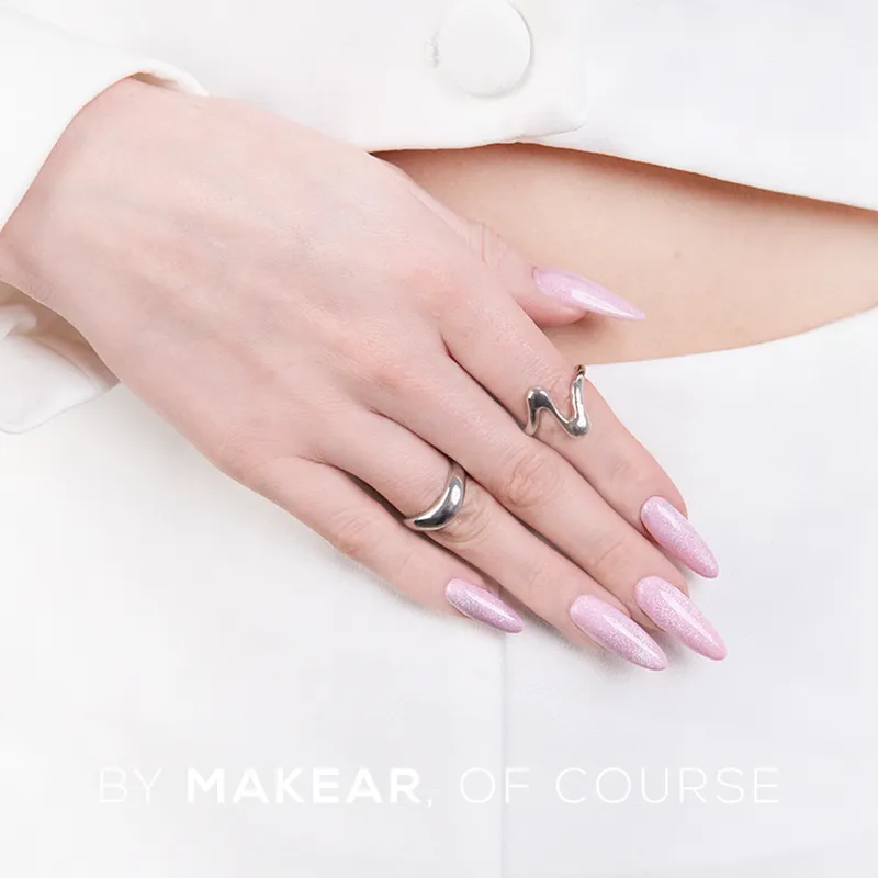 MAKEAR No Wipe Top 8 ml - Cat Eye Silver