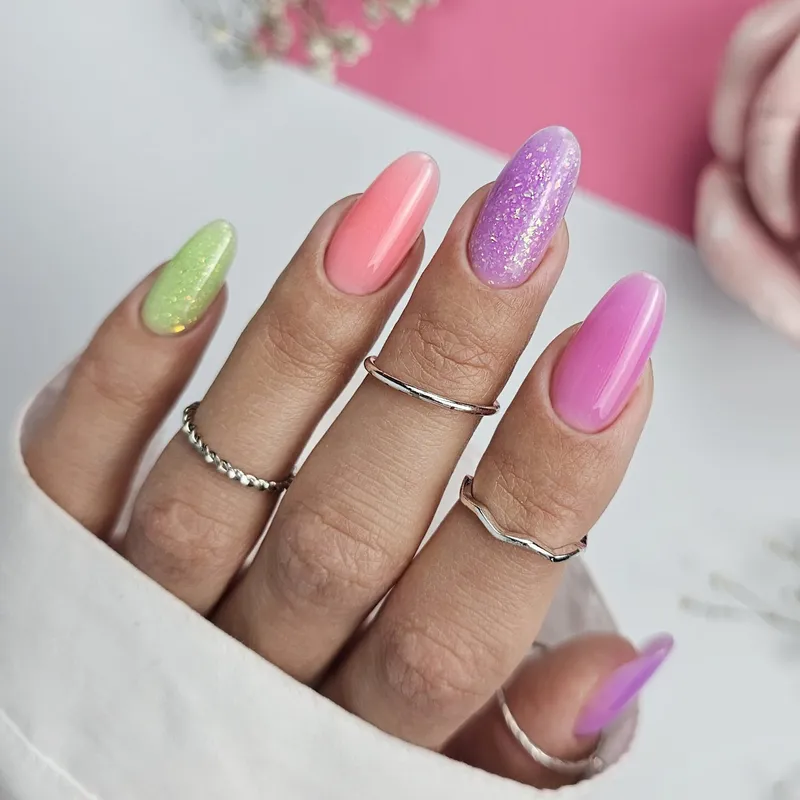 CLARESA UV/LED Brush Easy Gel 5g - Glitter Pistachio