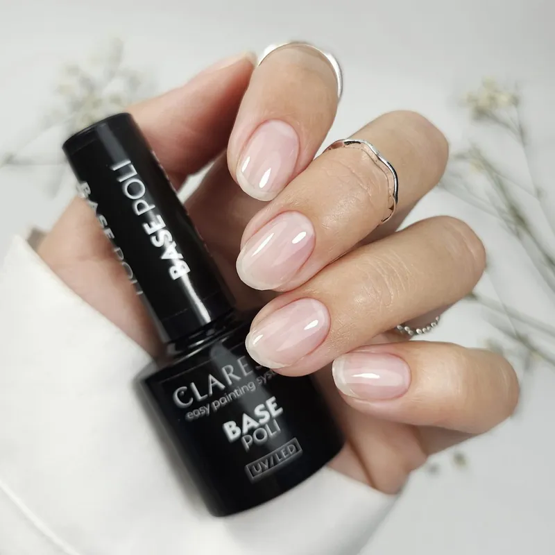 CLARESA UV/LED Poli Base Gel - 5g - porcelánporral dúsított base gél