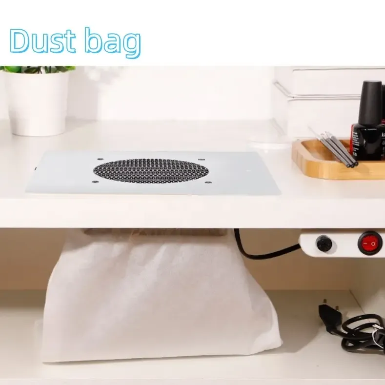 Asztalba beépíthető porelszívó 60W   *A védőrács síkban van az asztallal