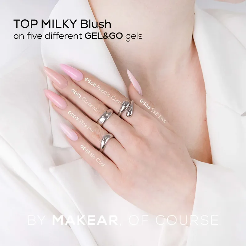 MAKEAR No Wipe Top 8 ml - MILKY BLUSH