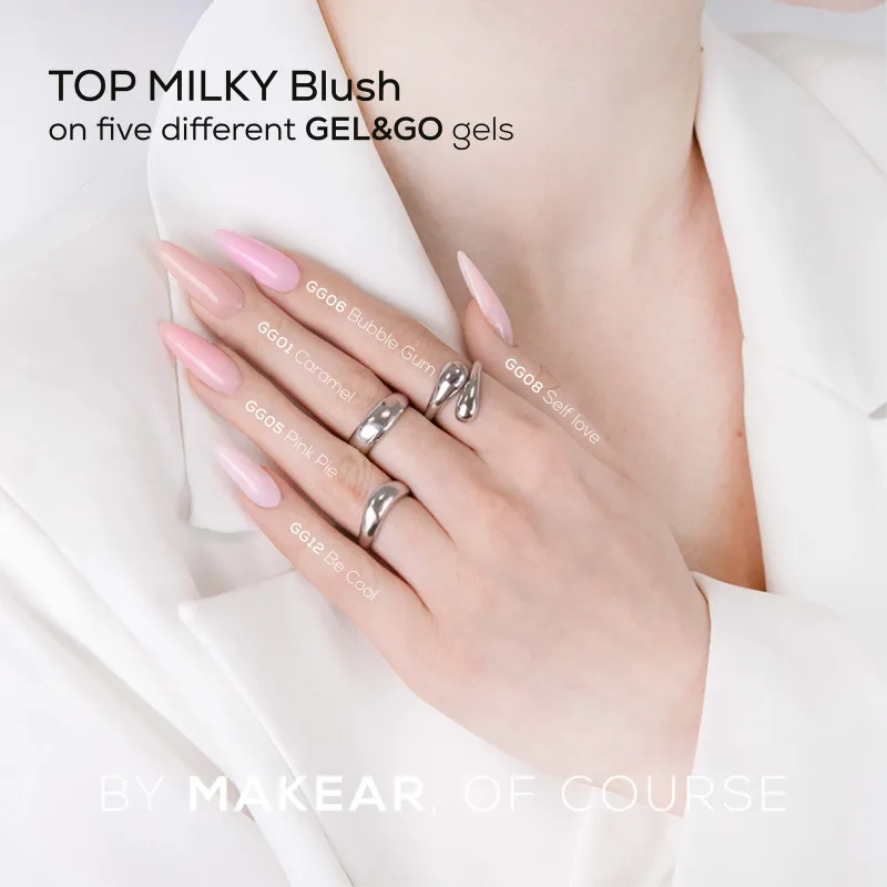 MAKEAR No Wipe Top 8 ml - MILKY BLUSH