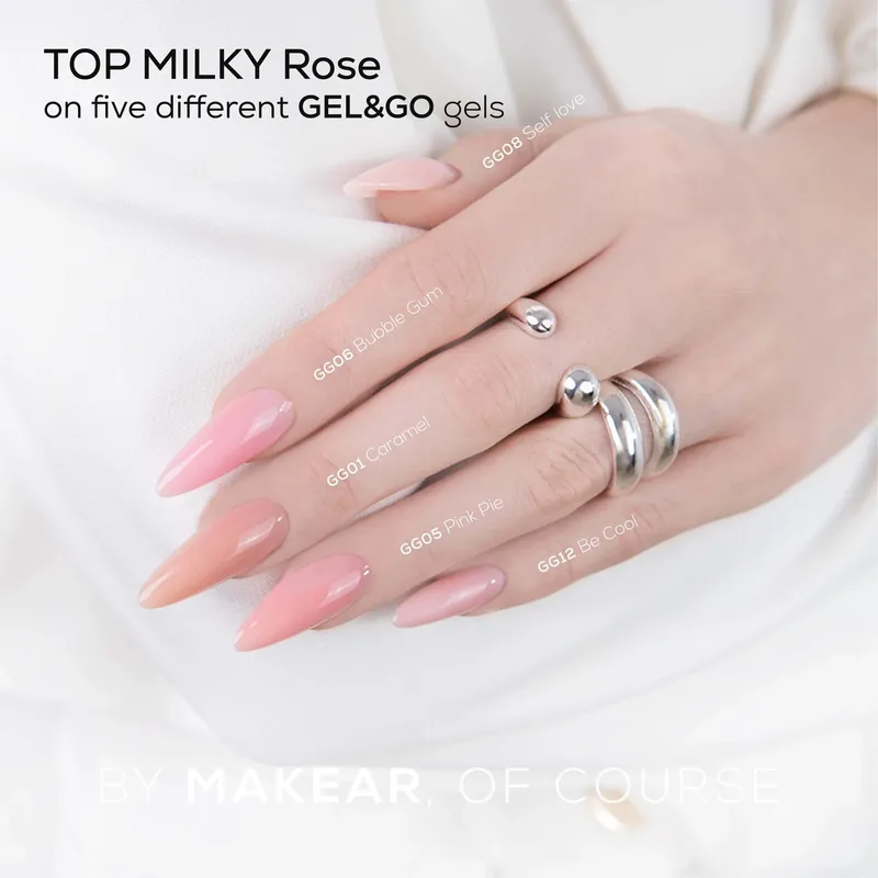MAKEAR No Wipe Top 8 ml - MILKY ROSE